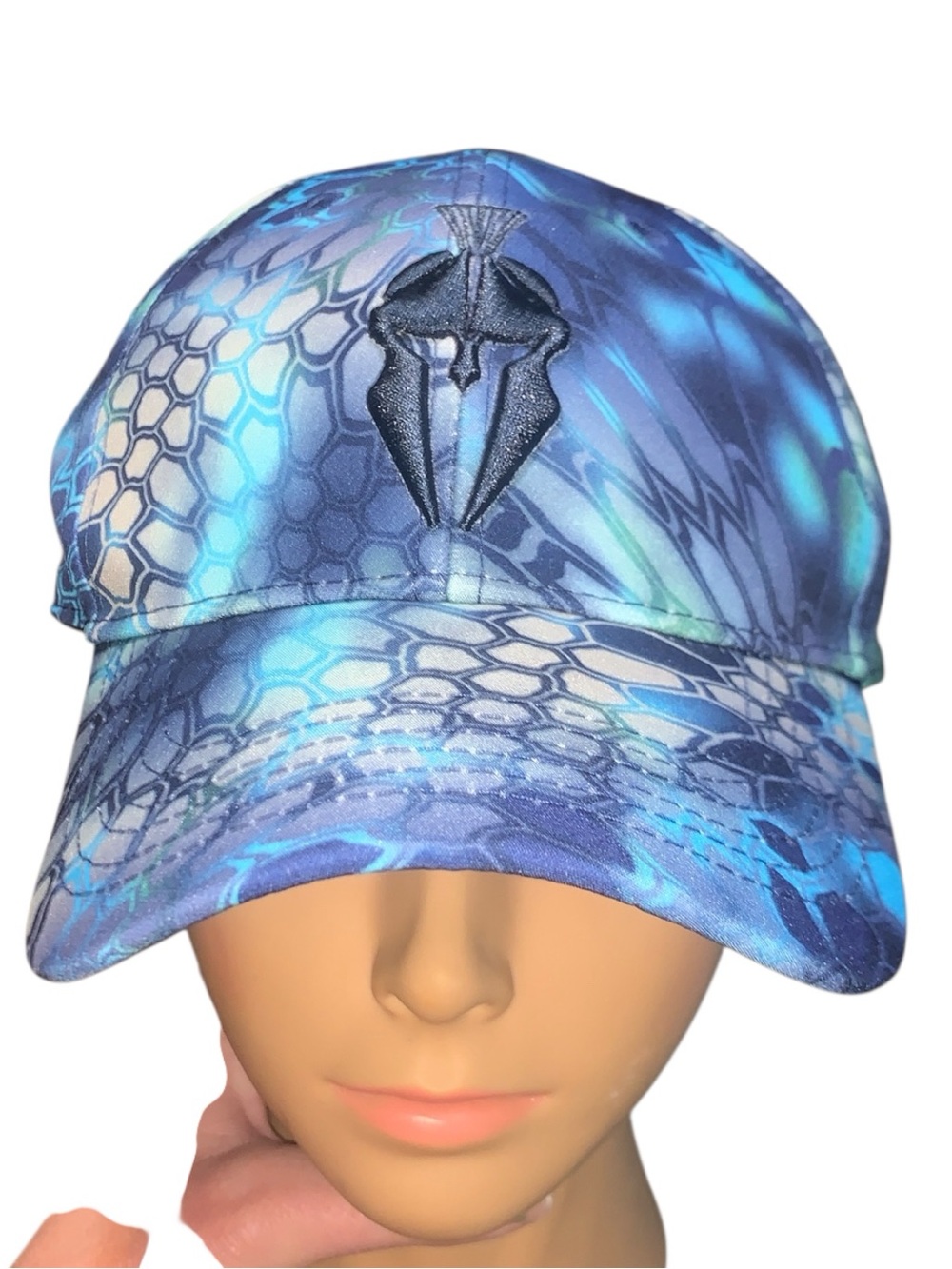 Kryptek Proflex Hat StretchFit Cami Spartan Logo Blue Battlefield to Backcountry
